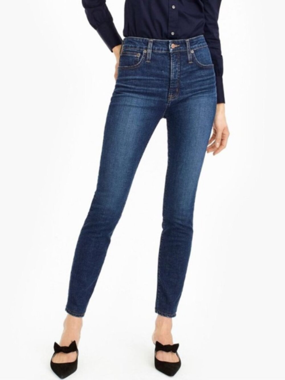 J. Crew Toothpick Ankle Medium Blue Rinse Jeans Size 26
